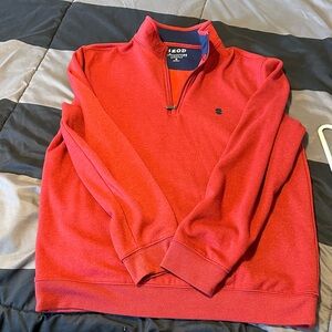 Izod Men's Red Half-Zip Pullover Sweater